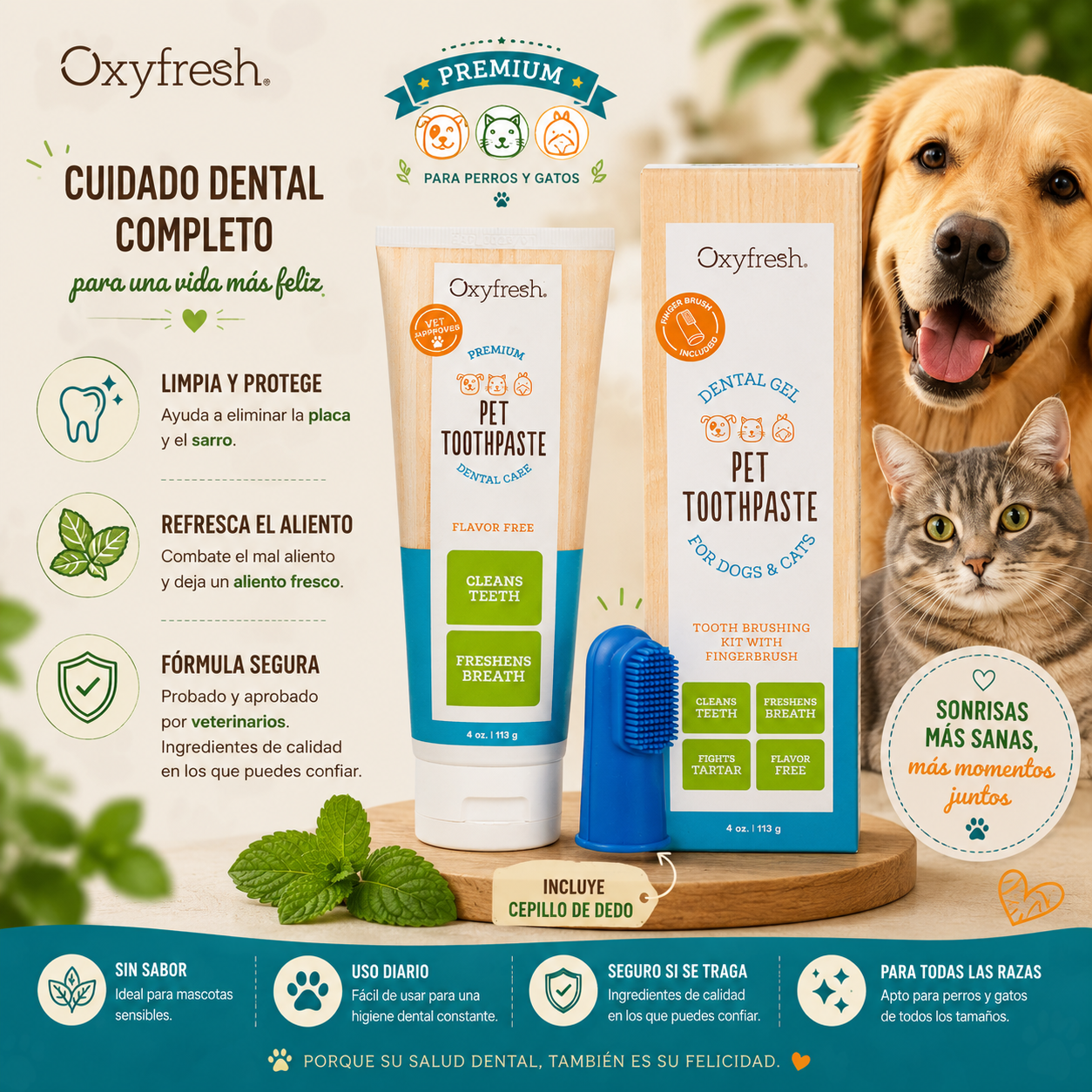 Premium Pet Toothpaste - Best Way to Clean Pet Teeth & Remove Plaque