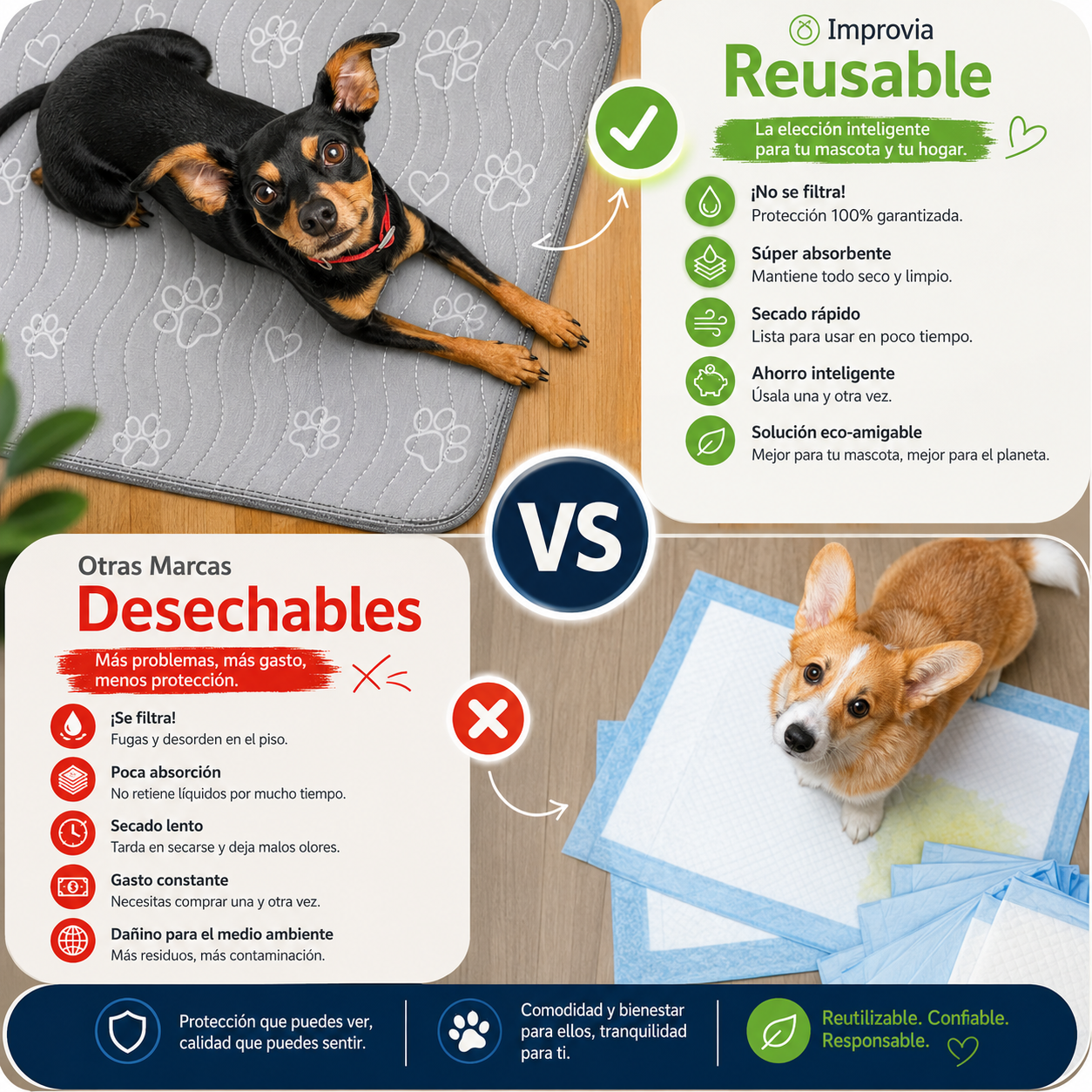 Paw-some Potty Party Pads: The Ultimate Pup Piddle Protection – Reusable, Absorbent, and Ready for Whelping Shenanigans – Waterproof Wonders for Your Floors – Made from Polyester Magic – Leakproof and Quick-Dry for the Fastest Fido! Available in Sizes for